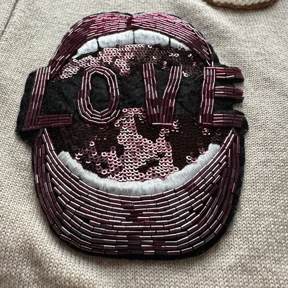 Alice + Olivia Bradford Embellished Grandpa Cardigan Butterfly Hamsa LOVE XS - Picture 9 of 16